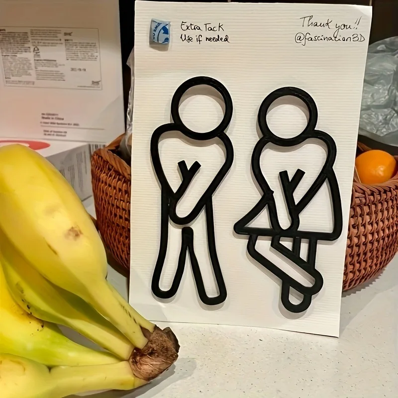 WC Door Signs Decoration Modern Men And Women Toilet Signs Toilet Signs Contour Decoration Hanging Pieces Guest Toilet Bathroom