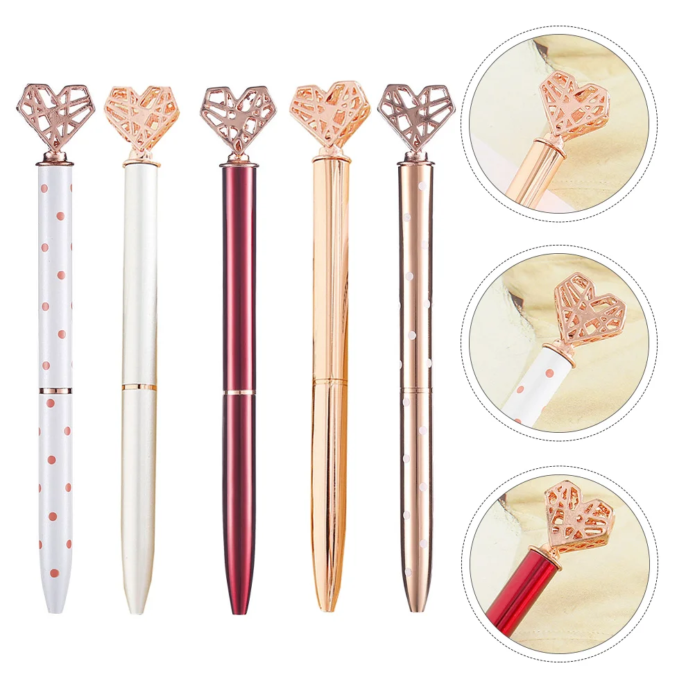 

5 шт., шариковые ручки в форме сердца