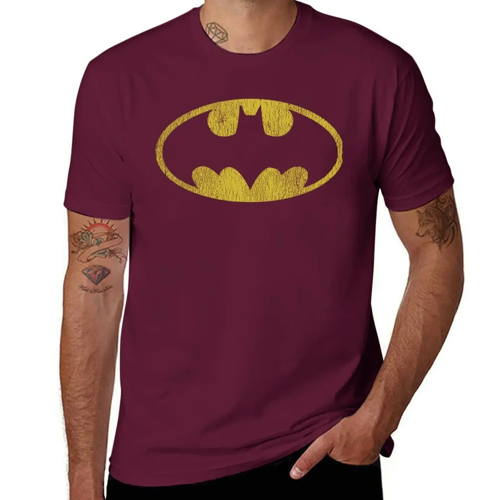 Bat Classic Yellow Logo/Perfect Gift T-Shirt Sports Fans Cute Clothes Vintage Clothes T Shirts for Men Graphic New Style 2