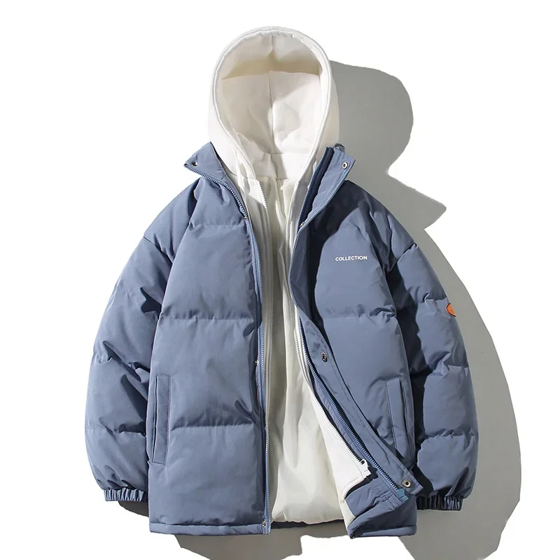 Winter Warm Jacket Men’s Streetwear Fashion Parka Men Hooded Thick Korean Fashion Loose Coat For Men Women Winter New