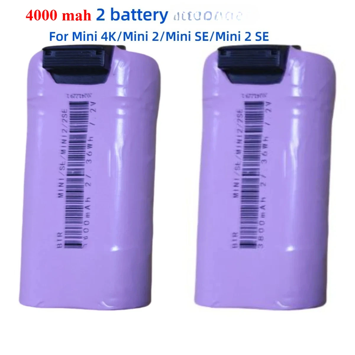 Lot de deux batteries drone 3800mAh rechargeables côte à côte