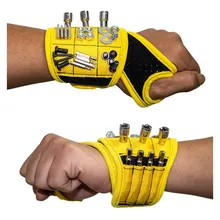 

Magnetic Wristband with Strong Magnets Holds Nails, Drill Bit. Gift for Father, Boyfriend. Belt Screw Holder Tool Storage Wrist