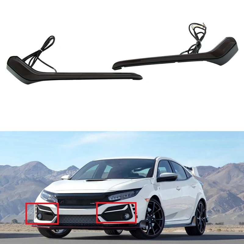 

2 шт., передний бампер для Honda Civic Hatchback 2019-2020