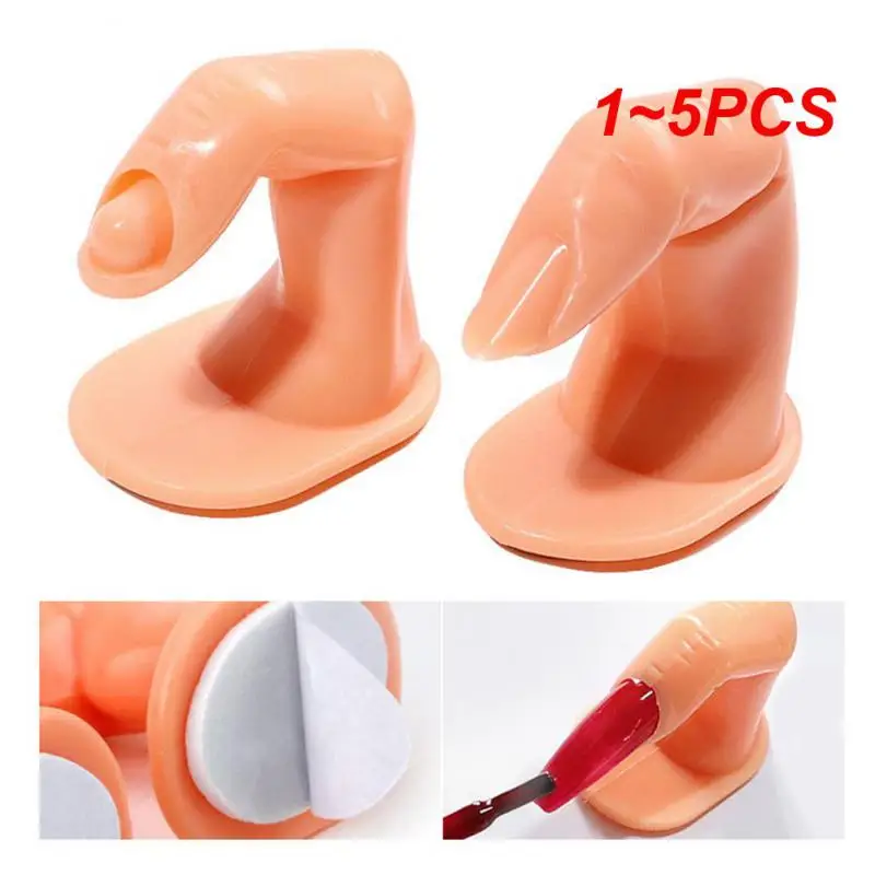 

1~5PCS Nail Art Trainer Practice Training Finger Model For Acrylic Gel Manicure Salon Tools Simulation Fake Finger Nail Pieces