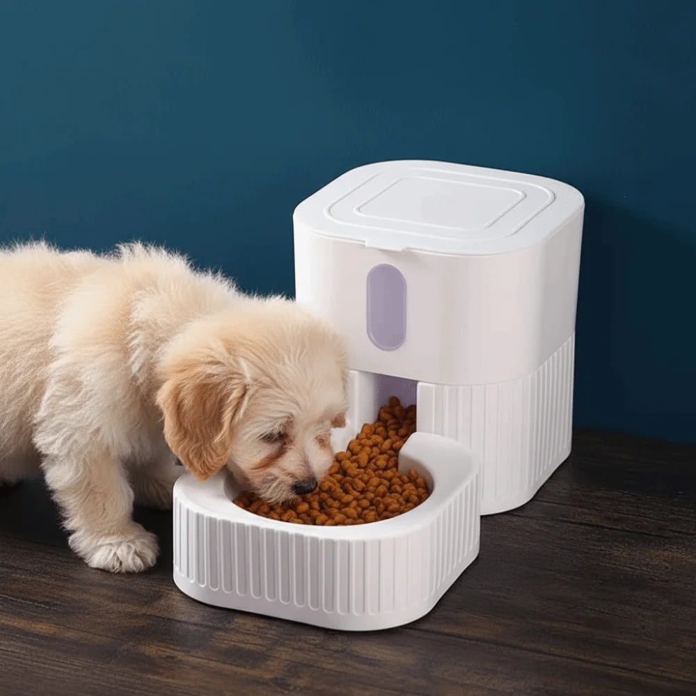 Non-slip Automatic Pet Feeder Drinking Fountain Plastic Cat Water Dispenser Detachable Cat Food Bowl For Dogs Puppy Cats