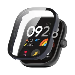 Enhanced Protective Case with Tempered Glass for Smartwatches - Anti - Scratch Film & Bumper Cover (Blue)