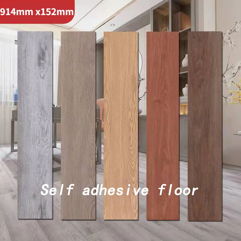 

3D DIY Self Adhesive Modern Wall Sticker PVC Foam Wood Grain Floor Wallpaper Waterproof Living Room Toilet Kitchen Home Decor