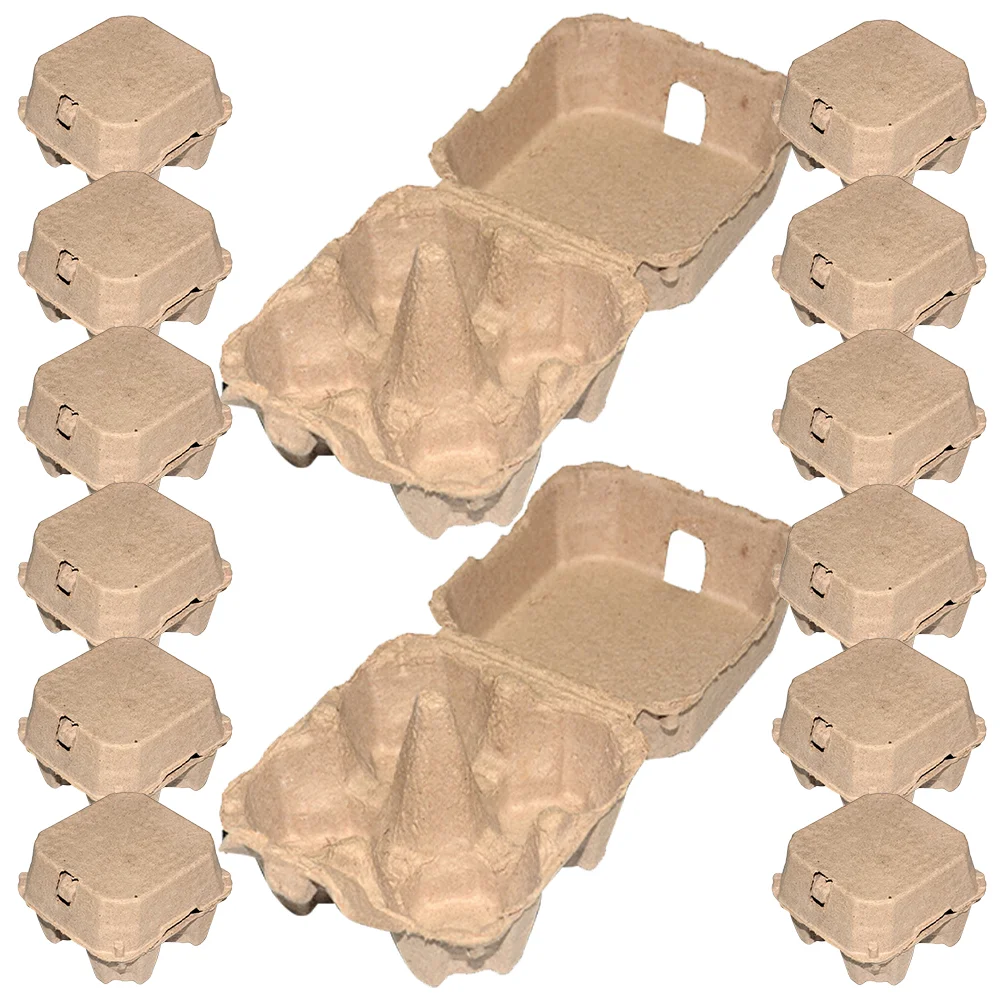 

25Pcs Eggs Pulp Egg Cartons Empty Egg Cartons Egg Carrier Egg Storage Containers Fiber Egg Tray Holder Holds 4 Count