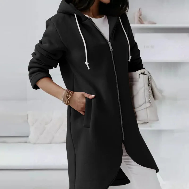 Oversized Zip-Up Streetwear Hoodie Women