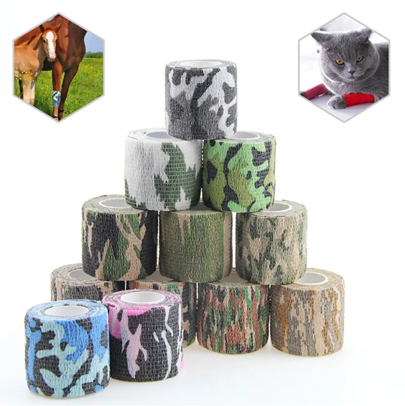 

Elastic Wrap Tape Army Adhesive Outdoor Hunting Camouflage Stealth Tape Waterproof Wrap Durable Self Adhesive Elastic Bandage