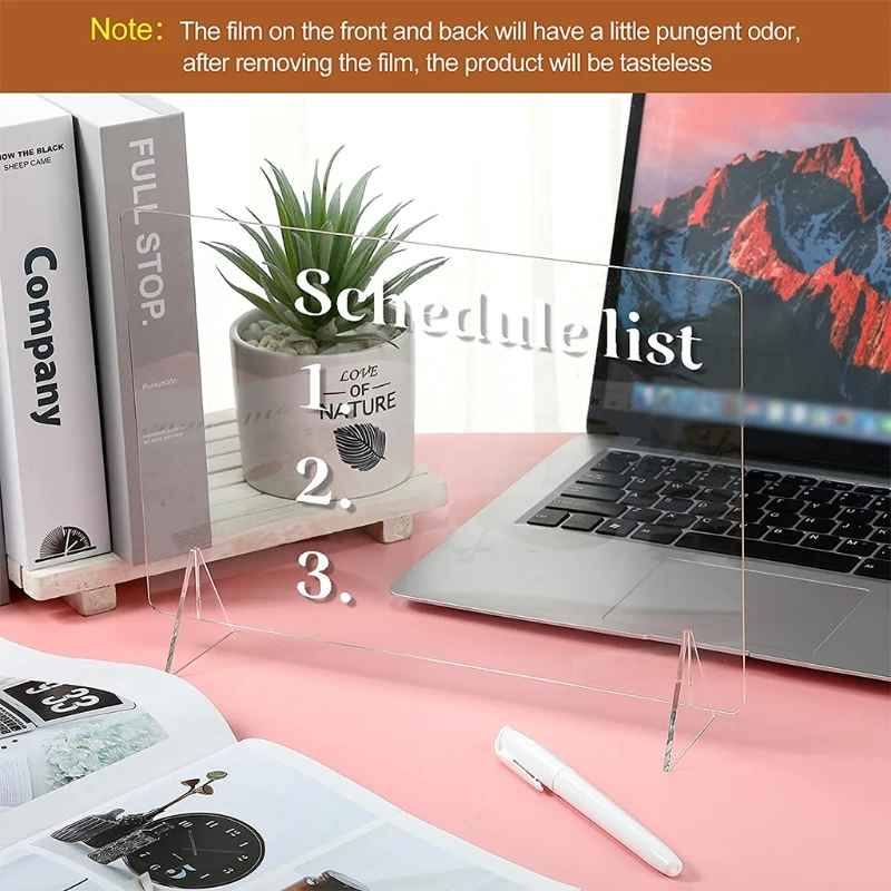 Acrylic Memo Tablet Erasable Board Whiteboard Desk Decoration for Doing List