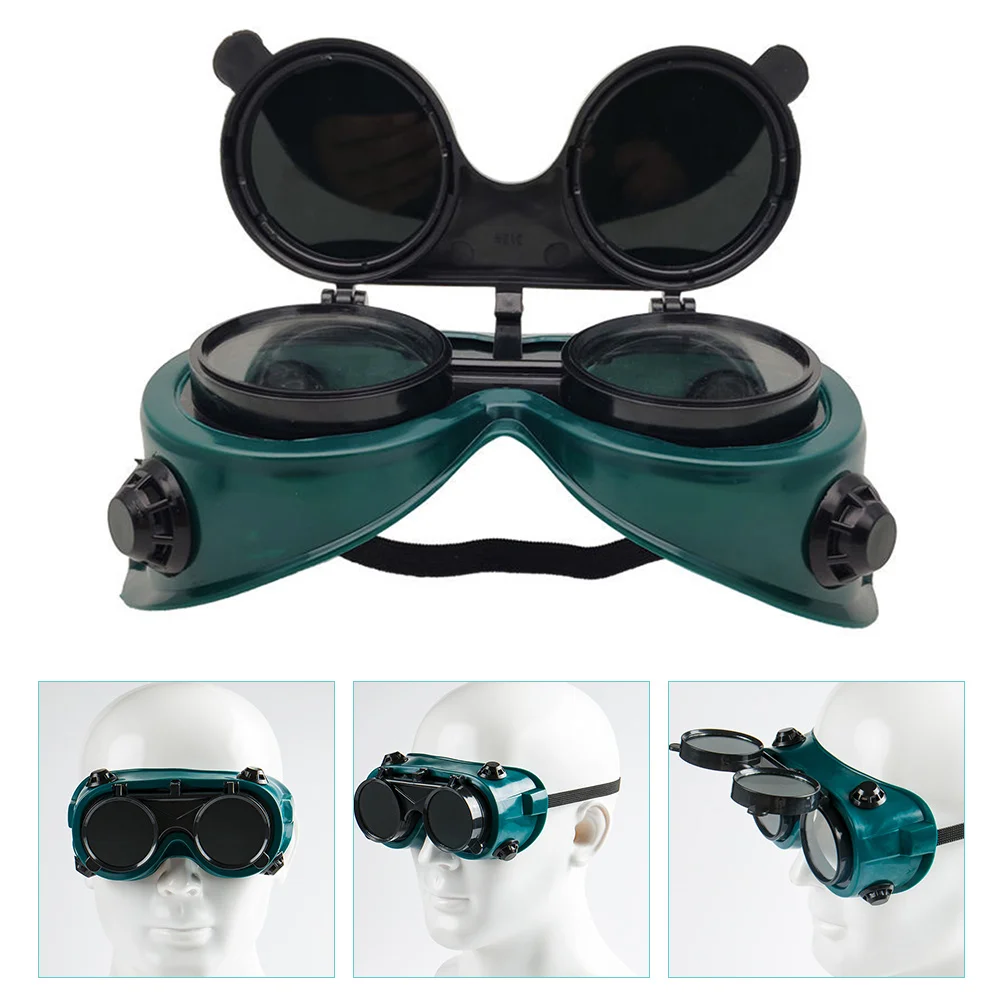 

1 Pair Welding Goggles Welder Eye Protection Glasses Flip-up Safety Glasses
