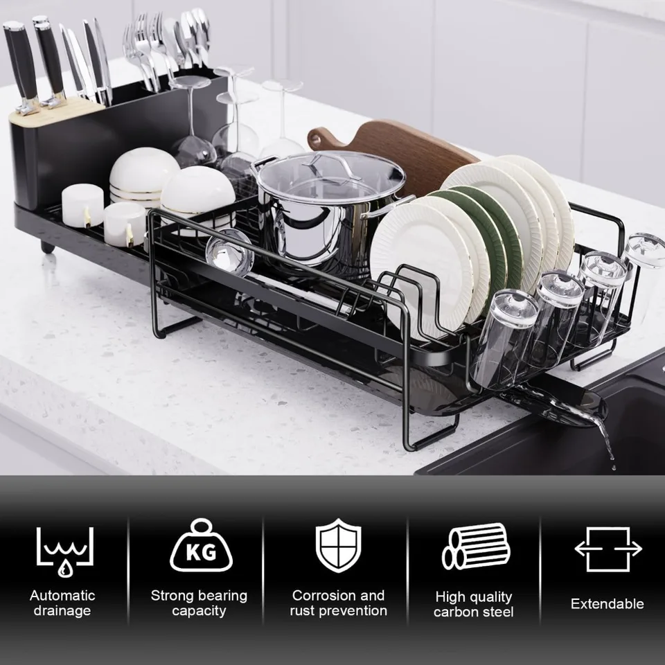 Dish Racks For Kitchen Counter BOOSINY Tier Dish Drying Rack And