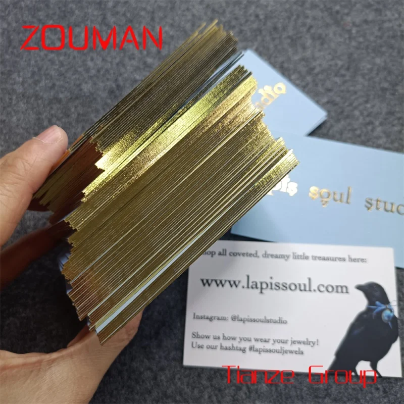 Custom , Luxury Gold Edge Foil Black Embossed Business Card Printing Logo Custom Visiting Card