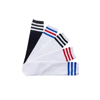 White Socks Skate  Children Baby Long Tube Leg Warm Kids Knee High Socks For Kids Football Stripes Cotton Sports Old School 1-9Y 3