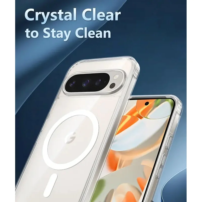 Transparent Magnetic Shockproof Lens Protective Case with MagSafe Technology