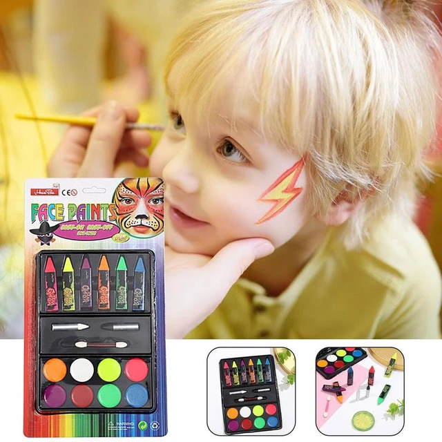 Kids Face Painting Kit Water Based Paint Makeup Palette Quick-drying Makeup  Tool For Stage Performance