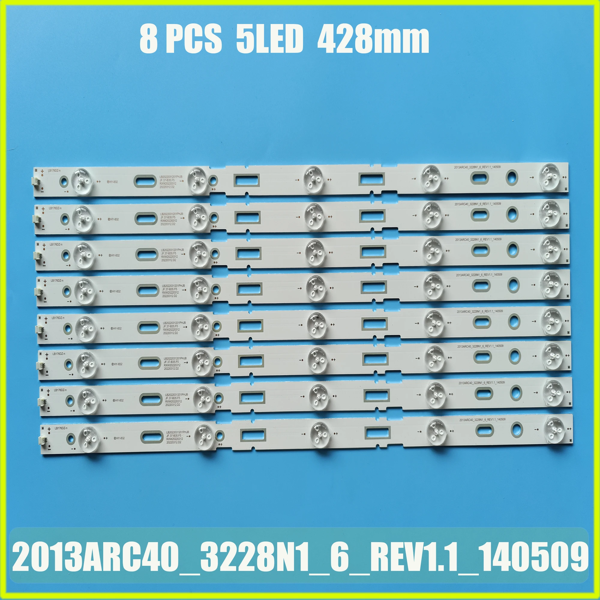 

New 8pcs 428MM LED Backlight 5leds For Samsung 40 inch TV 40-LB-M520 40VLE4421BF 2013ARC40 40VLE6520BL 40VLE6520BH 40VLE4520BF