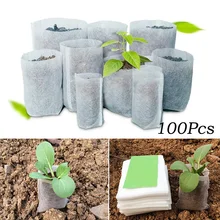 

100 PCS Different Sizes Biodegradable Non-woven Nursery Bags for Seedling Pots Garden Tool Potato Planting Grow Bag Nursery Pots