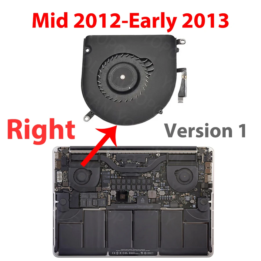 Full Test Original A1398 Fan Left For MacBook Pro Retina 15" A1398 Cooling fan 923-0092 2012 2013 2014 2015 Years _ - AliExpress Mobile