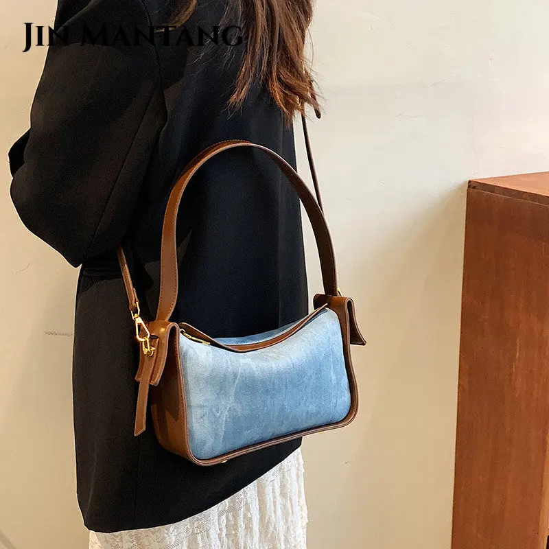 coach denim shoulder bag