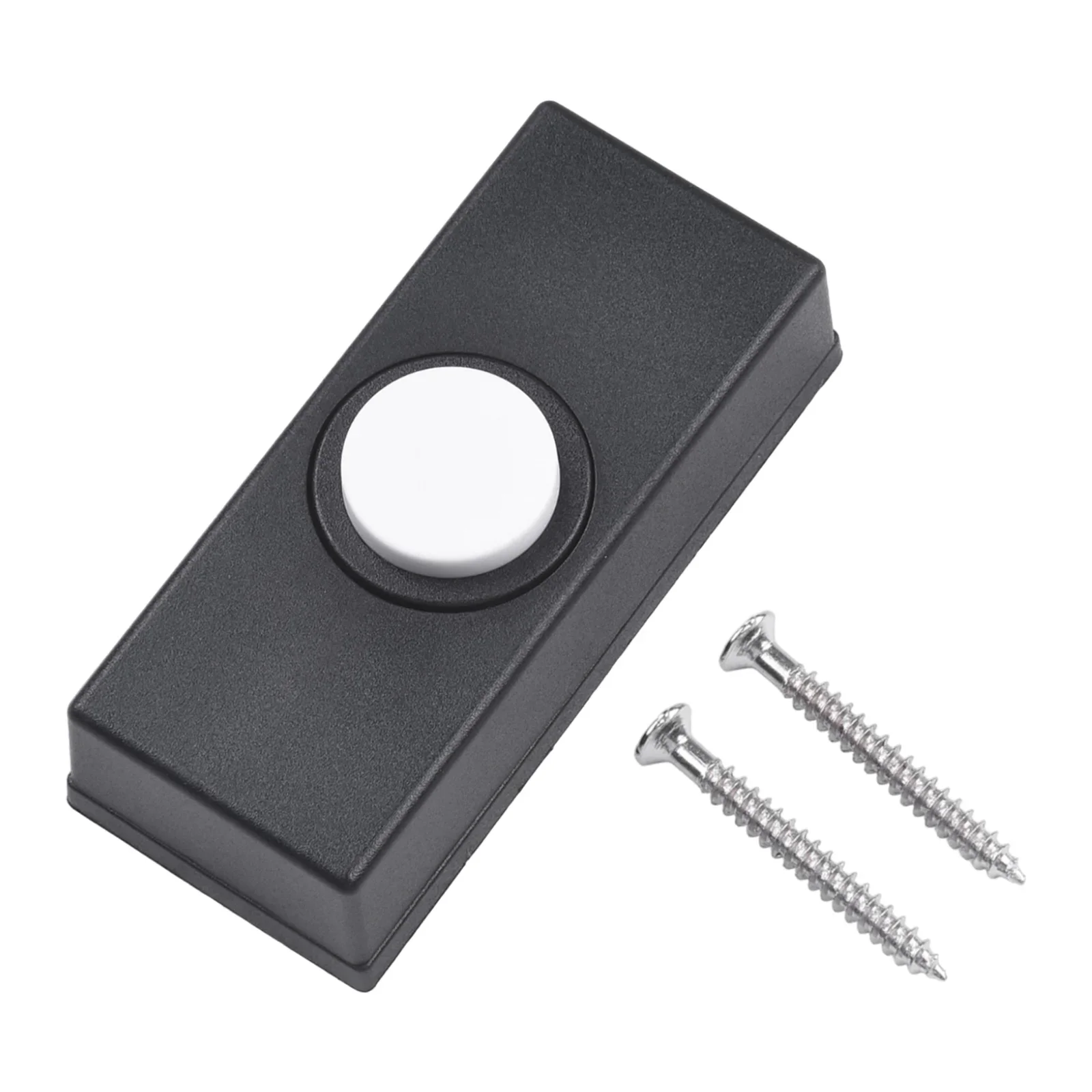 Door Bell Chime Black Door Bell Home Entry Office Entry Sturdy Materials 5.5*2.4*1.5 Cm ABS Material Convenient Replacement