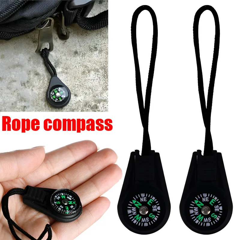 

1/2pcs Outdoor Survival Kit with Keychain Outdoor Camping Hiking Hunting Climbing Pocket Navigator Adventure Riding Tool