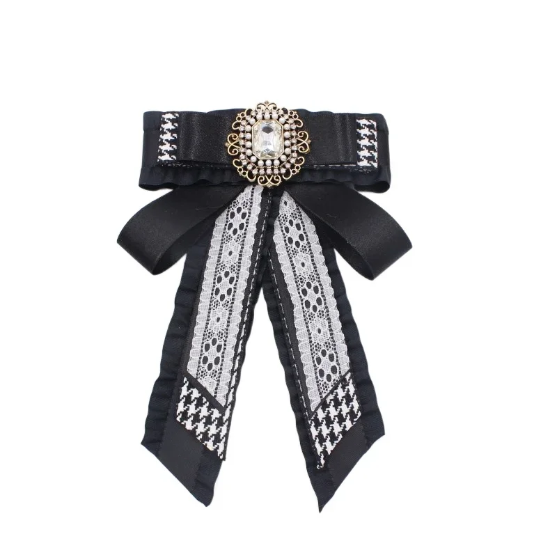 

Women's Bow Tie Lace Ribbon Rhinestones Pearls Collar Flowers Korean Fashion Suit Shirt Collars Accessories Brooches Pins