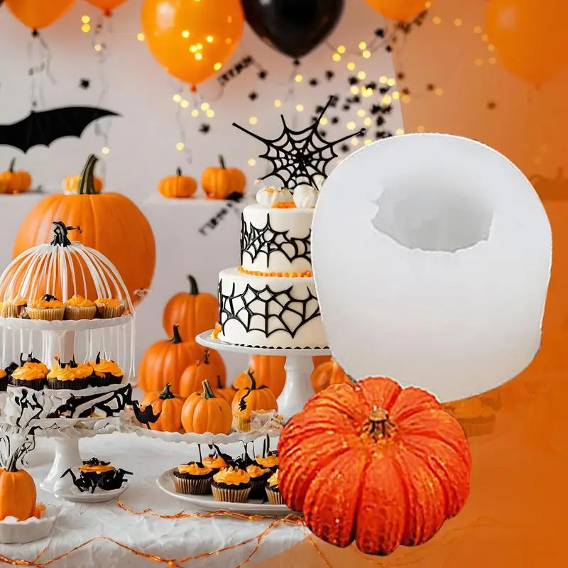 Stampo In Silicone 3D A Forma Di Zucca Di Halloween, Per