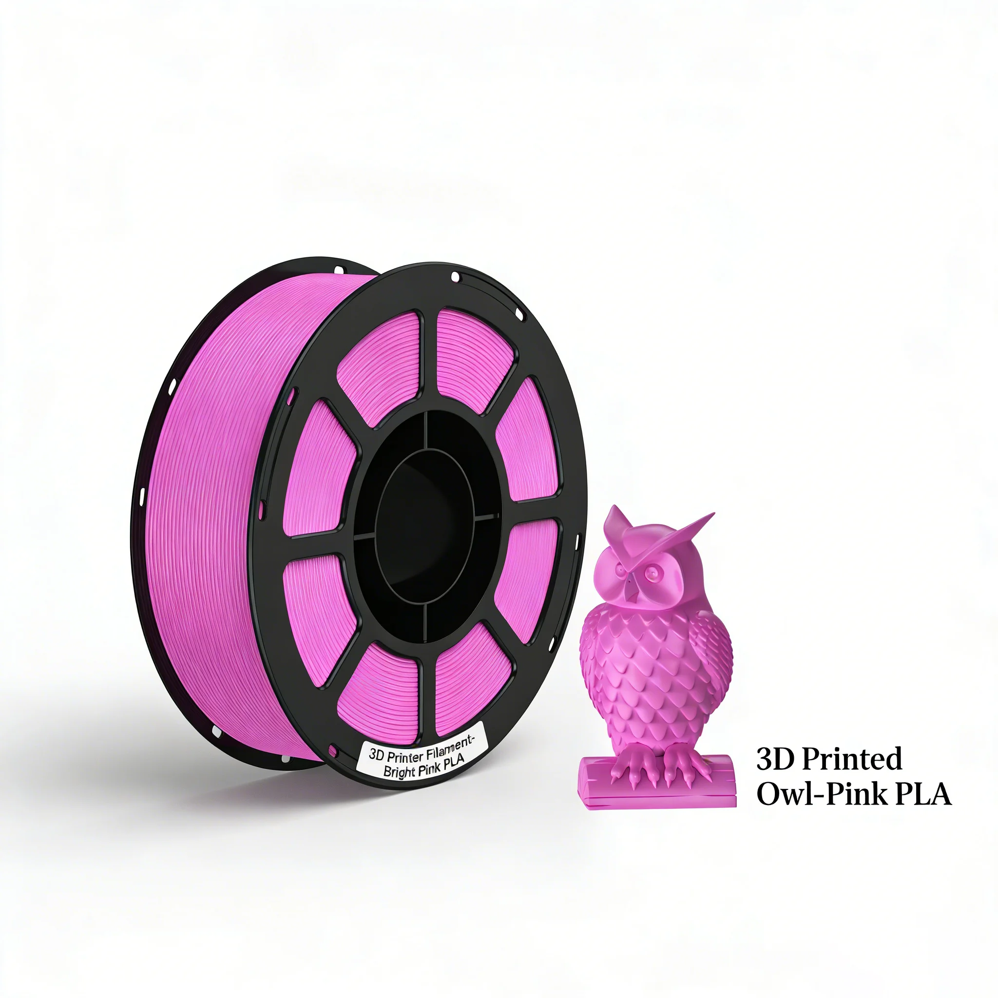 3D 프린터는 깔끔하게 배열된 1.75mm 라인의 고속 인쇄를 위해 PETG 소모성 소재를 사용하며, 이 소재는 분해가능합니다.