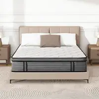 Queen Size Hybrid Mattress in a Box, Pocket Springs for a Cool Sleep,Pressure Relief, Medium Firm Feel with Motion Isolation 1