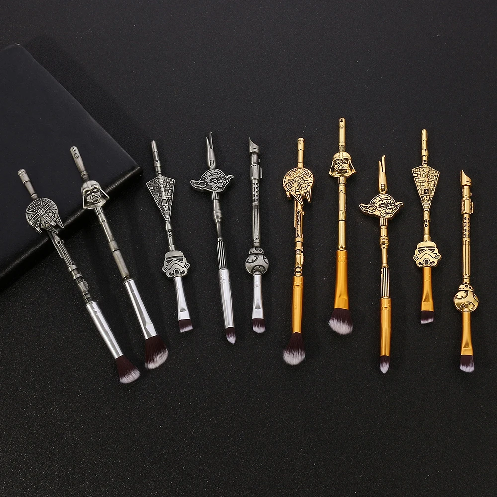 5 Pz/Set Disney Star Wars Brush Master Yoda Black Warrior Darth Vader Pennello Cosmetico Imperial Stormtrooper Pennelli Per Ombretti