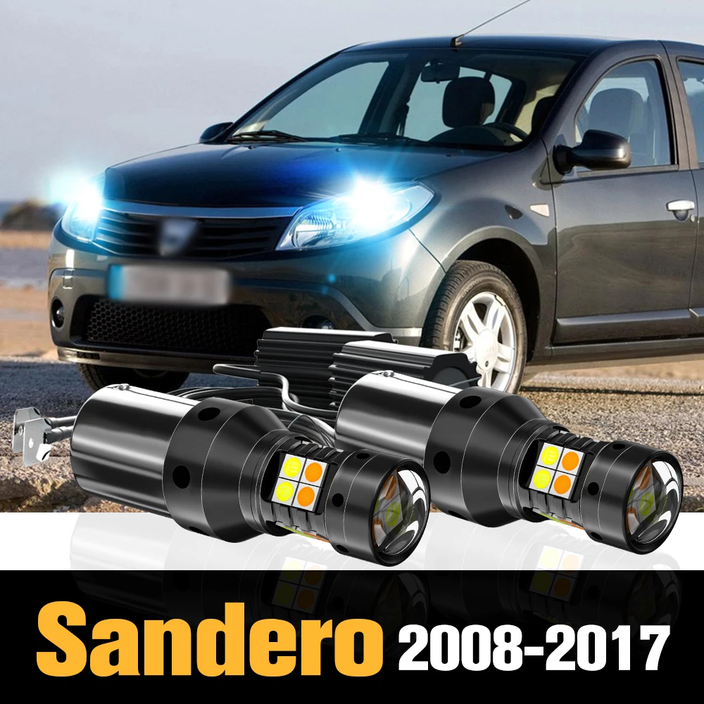 

2pcs Canbus LED Dual Mode Turn Signal+Daytime Running Light DRL Accessories For Dacia Sandero 2008-2017 2009 2010 2011 2012 2013