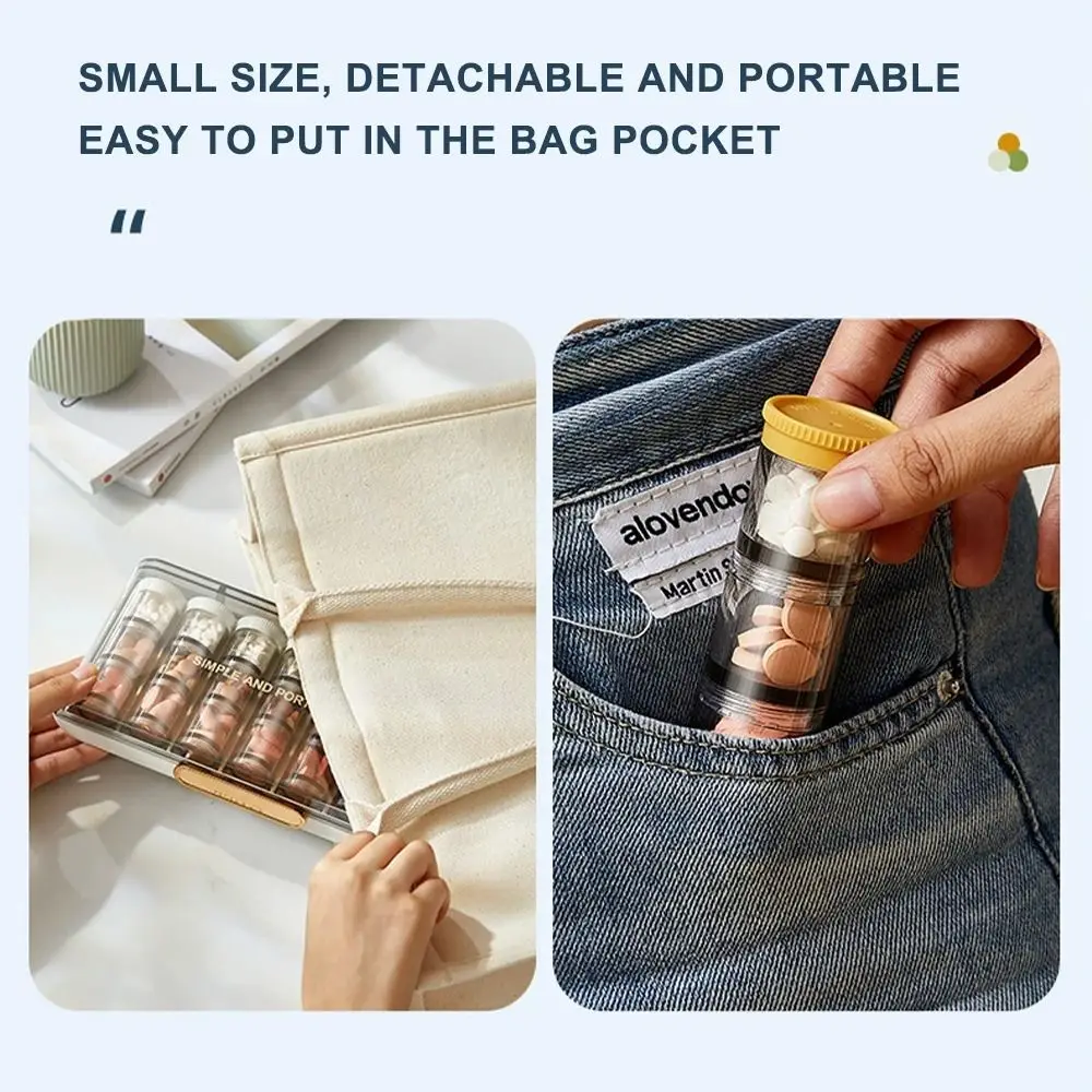 Tragbare Mini-Wöchentliche Pillen-Organizer-Box, 7 Tage wasserdicht, tägliche Pillendose gegen Feuchtigkeit, langlebige Schmuck-Aufbewahrungsbox für den Außenbereich – Detail 16