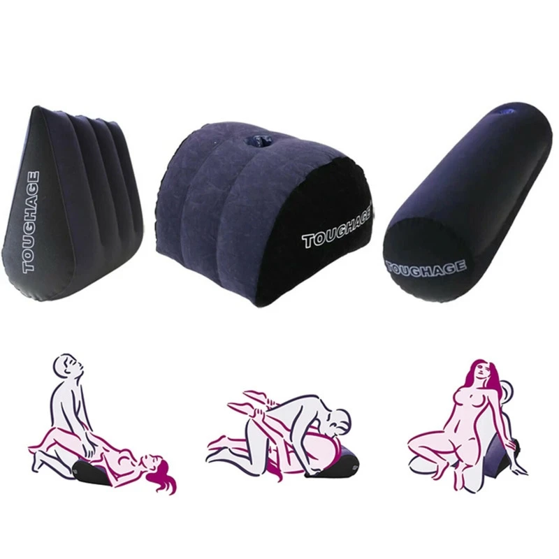 Toughage Inflatable Sex Pillow Wedge Cushion Sex Toys For Couple Positioning Support Adult Furniture With Air Pump