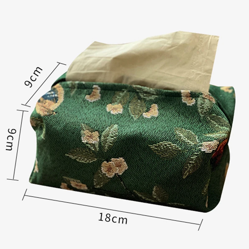 Nordic Cotton Linen Cloth Art Tissue Box Holder Car Tissue Holder Desk Table Napkin Holder Home Decor Handkerchief Box Gift 4