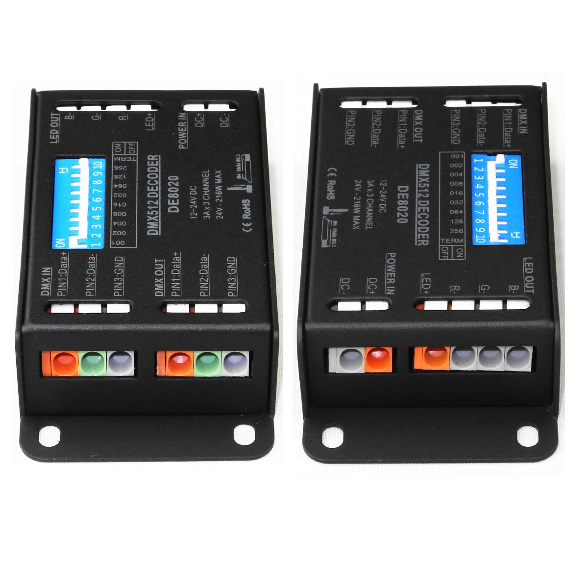 Decodificador 24 De8020 Driver 3a x 3ch Rgb Dmx cv 12v 3 Frete grátis rgb dmx decodificador cv 12v 24 de8020 dmx driver 3a x 3ch