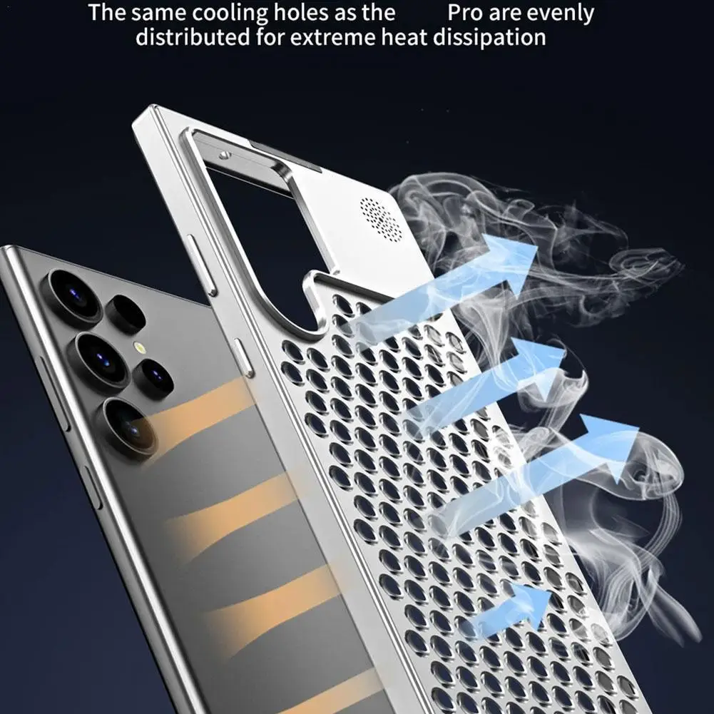 

Чехол для телефона из алюминиевого сплава с рассеиванием тепла для Samsung Galaxy S23, ультрадышащий чехол для телефона с духами для Galaxy S22Ultra