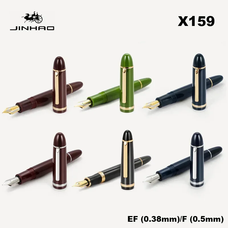 Jinhao X159 Vulpen Veelkleurige Acryl Luxe Elegante Pennen 0.5Mm/0.38Mm Puntje Inktpennen Schrijven Kantoorbenodigdheden Briefpapier