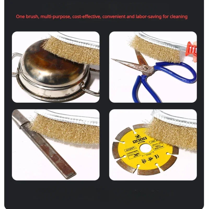 9" copper platingOutdoor Stainless Steel BBQ Brush With Wire Bristles, Suitable For Cleaning BBQ Grill /Picnic,Camping