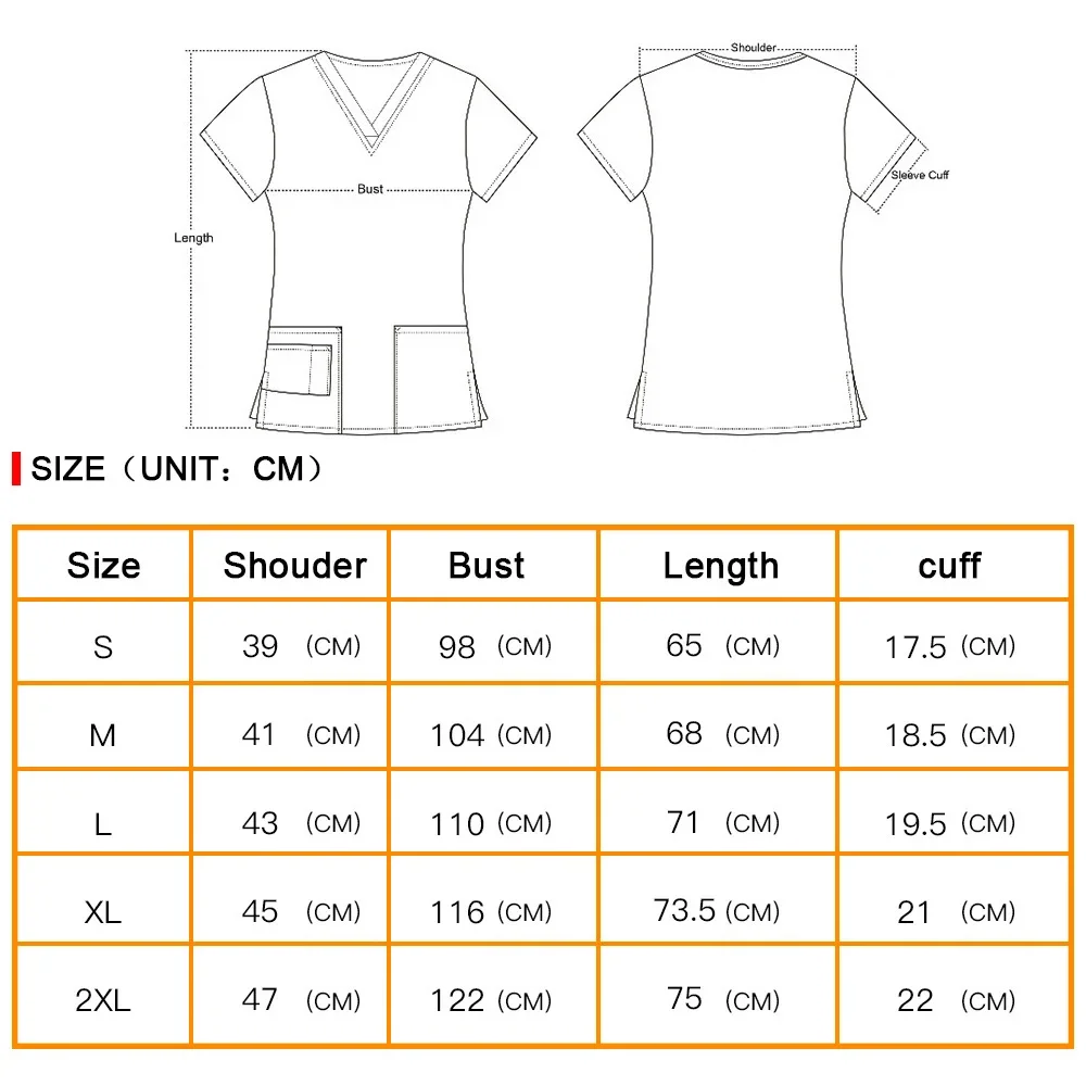 Medical Surgical 100% Cotton Print Scrubs Shirt Beauty Salon Lab Pet Shop Doctor Nursing Health Scrubs Tops medical scrubs