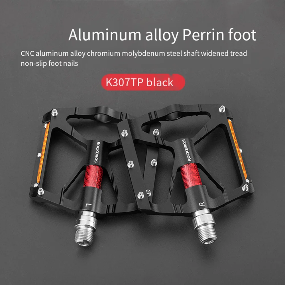 

Lightweight Aluminum Alloy Bicycle Pedals Sealed Bearings Reflective Sequin Anti-slip Cycling Flat Pedals MTB Bike Accessories