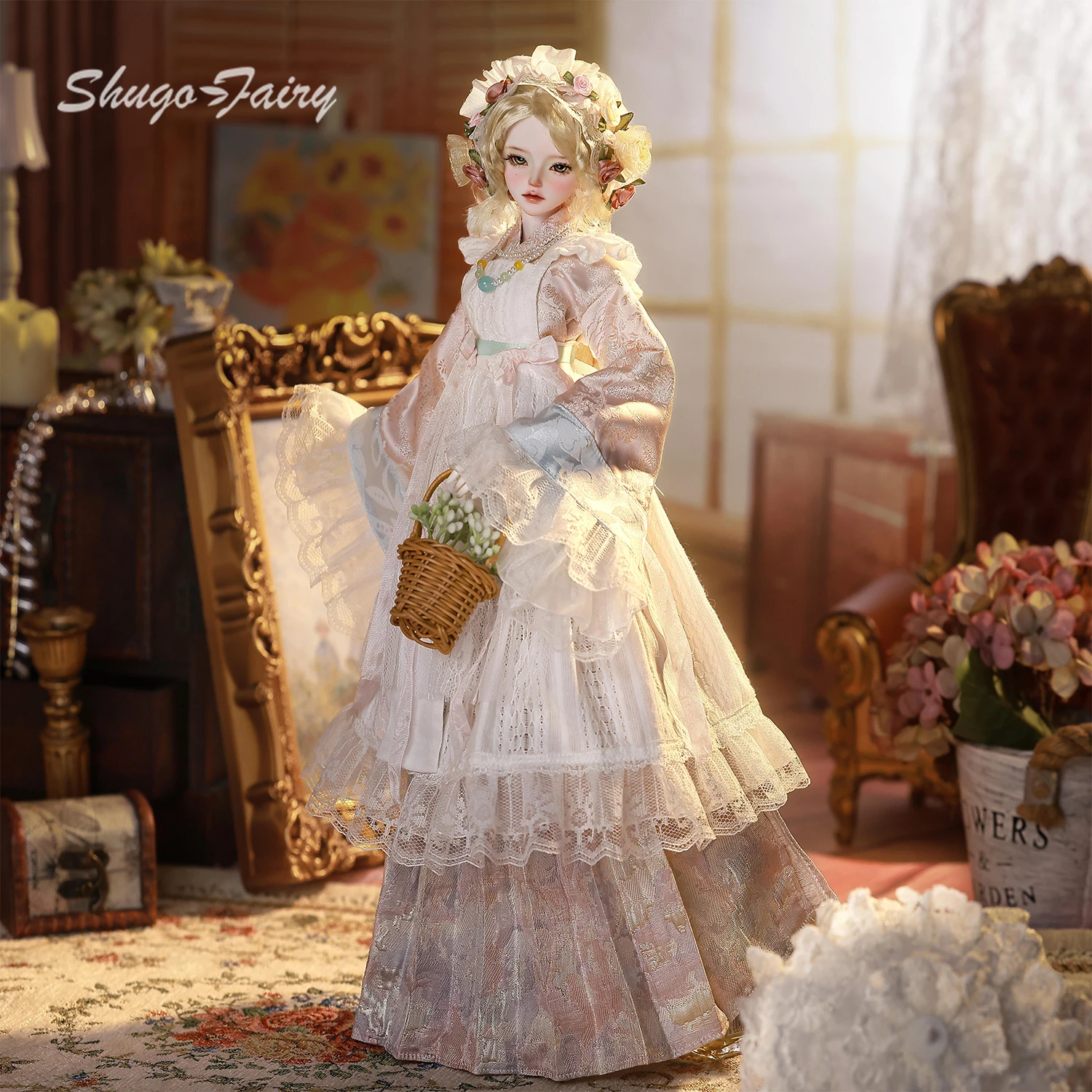 ShugaFairy Dendro A 1/4 Bjd Dolls Han-Western Fusion Court Style High Quality Ball Jointed Dolls Full Set Bjd Anime Doll