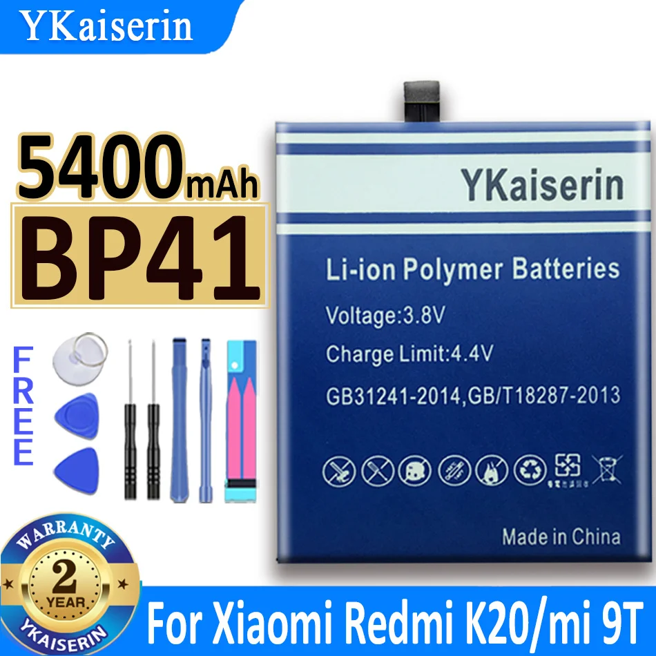 5400Mah Ykaiserin Batteria Bp40 Bp-40 Per Xiaomi Redmi K20 Pro K20Pro/Mi 9T Pro Mi9T Pro Bp41 Bp 41 Bateria