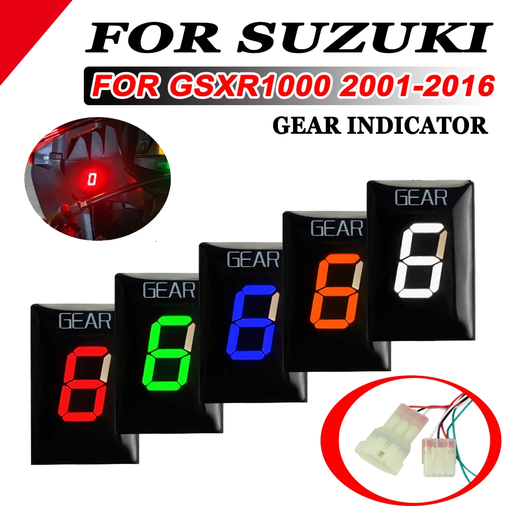Светодиодный 1-6 индикатор скорости передачи для Suzuki GSXR1000 GSX-R1000 2001 2002 2003 2004 - 2016 GSXR 1000 аксессуары для мотоциклов