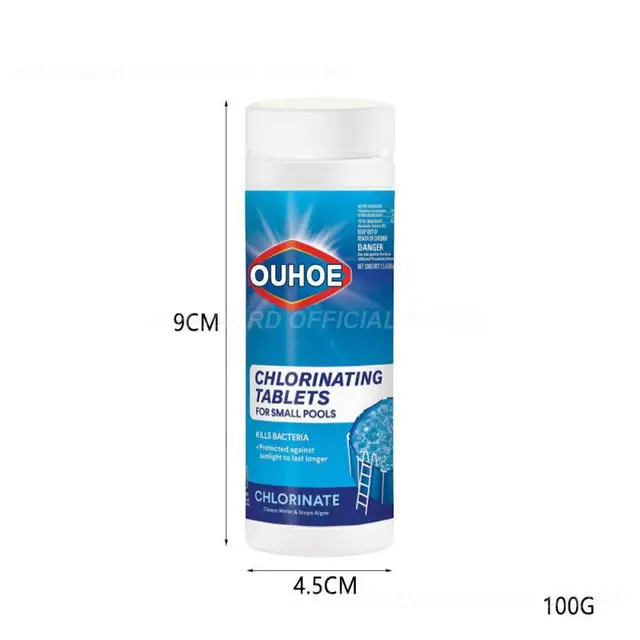 100G/Dobozos Medence Tisztító Pezsgő Klór Tabletták Ketrec Fertőtlenítőszer -Medence Tisztítószer Multifunkcionális Tisztítószerszám - Image 5