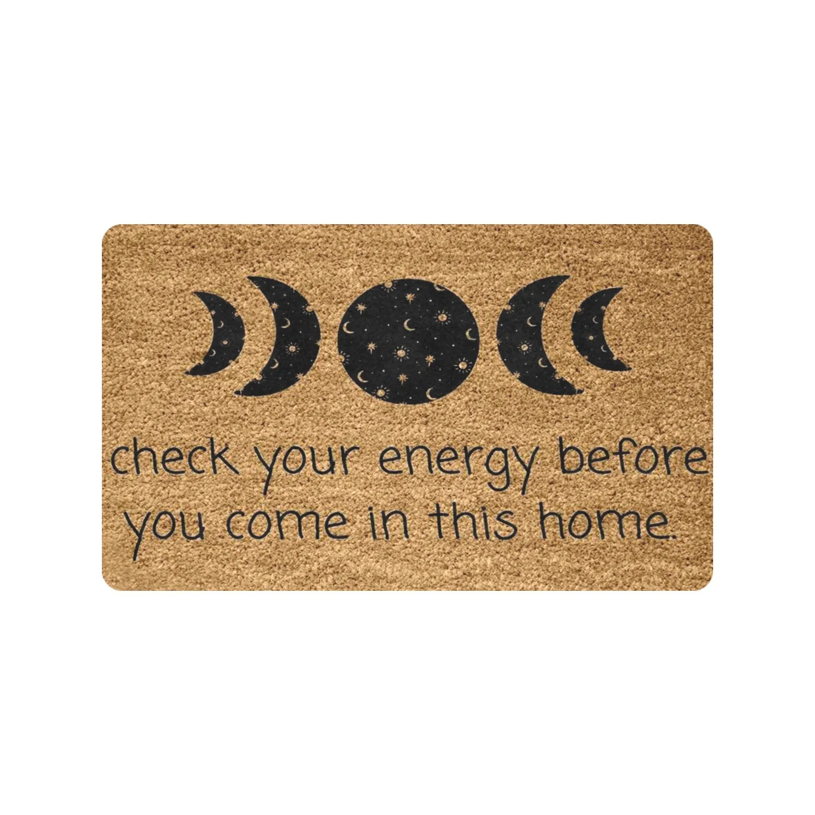 

Moon Energy Doormat Outdoor Rubber Non-Slip Entryway Rug For Home Decor Entrance Floor Door Mat