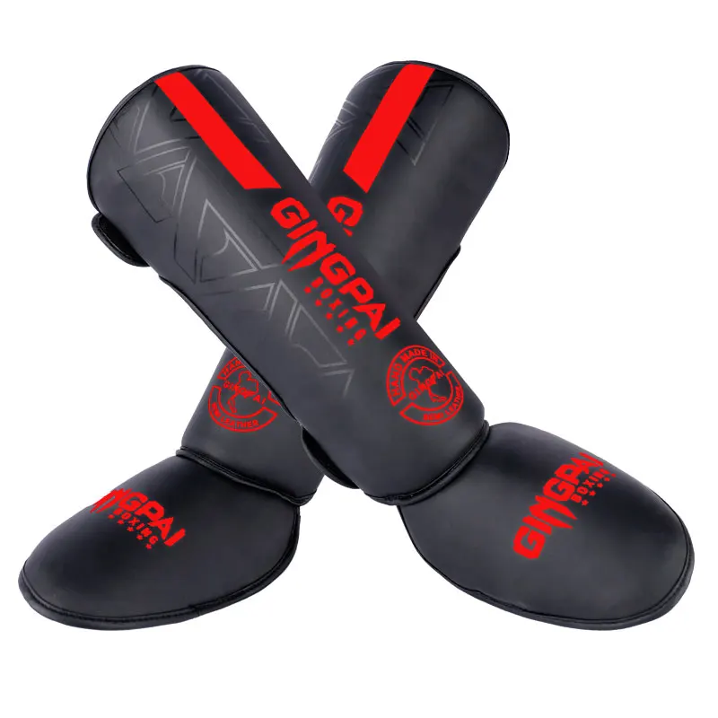Professional Kickboxing Leg Ankle Protector Sparring MMA Shin Boxing Thickened Fighting Gear Guards kickboxing shin guards,kickboxing leg guards