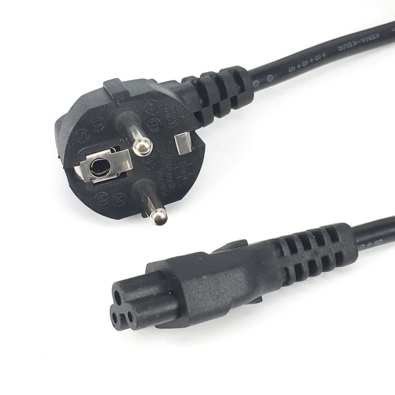 EU European AC Power Cord Euro IEC C5 Power Extension Cable 1.2m 1.5m Cable for Notebook Laptop PC Computer Monitor