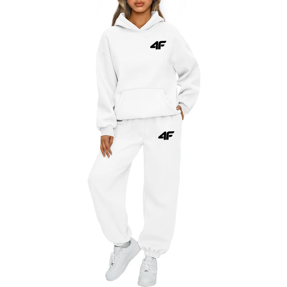 Tracksuit Women Winter 2025 Female Pullovers Hoodies+Pants Jogging Woman Two Pieces Set Sports Suit for Women Clothing Outfits 2